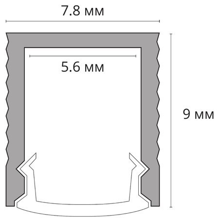 Профиль накладной для лент шириной не более 5мм Arte Lamp SURFACE A070905S