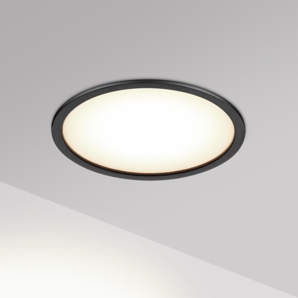 359880 WIR NT26 000 черный Светильник встраиваемый с переключателем цв. температуры IP20 LED 18W 100-265V 3000К/4000К/6000К LANTE