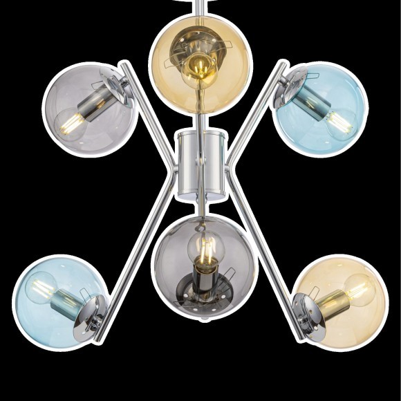 Люстра потолочная Freya FR5083PL-06CH Nancy под лампы 6xE14 40W