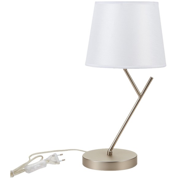 SLE300104-01 Прикроватная лампа Никель/Белый E14 1*40W DENICE