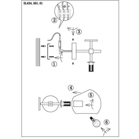 SL434.501.01 Бра ST-Luce Белый/Белый E14 1*40W CALMARE