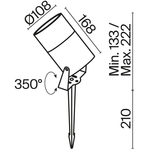 Ландшафтный светильник Outdoor O050FL-L15GF3K