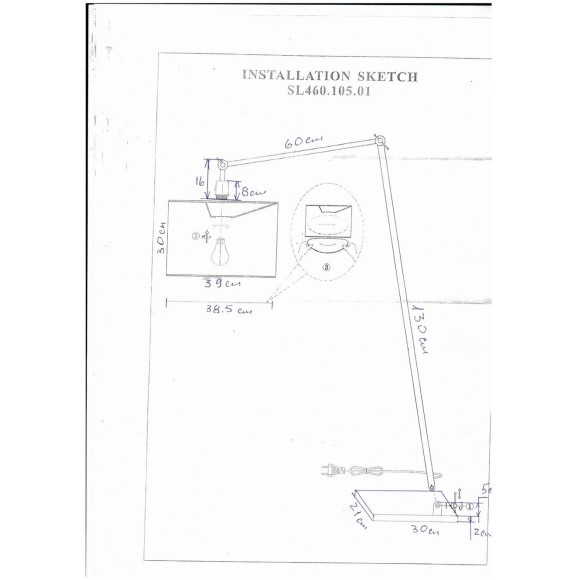 SL460.105.01 Торшер ST-Luce Хром/Белый E27 1*60W (из 2-х коробок) MARCIA