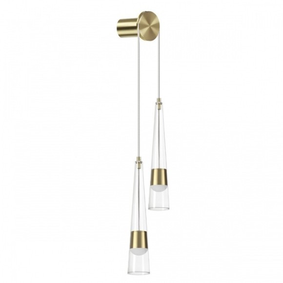 5043/24WL L-VISION ODL24 301 глянц.золото/прозрачный/металл/стекло Бра LED 24W 3000K 2536Лм LUMP