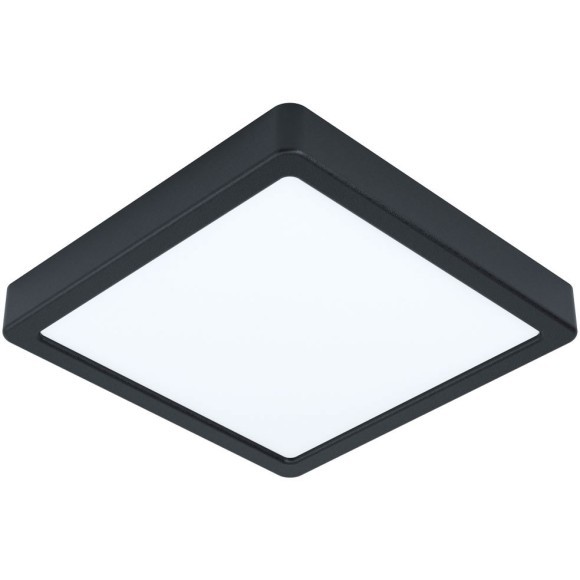 99256 Светодиодный накладной светильник FUEVA 5, 17W (LED), 210х210, H28, 2100lm, 4000K, сталь, черн