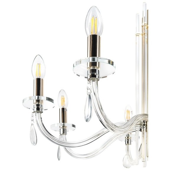Люстра Crystal Lux AURELIO SP8 GOLD+CHROME/TRANSPARENT