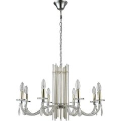 Люстра Crystal Lux AURELIO SP8 GOLD+CHROME/TRANSPARENT Люстра Crystal Lux AURELIO SP8 GOLD+CHROME/TRANSPARENT