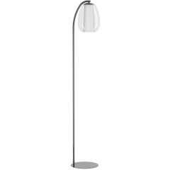 390462 Светодиодный торшер с регулировкой цветовой температуры MENORCA, 1X7W;1X1,6W(LED) ,2200-6500K, 700lm, сталь, никель черный, белый