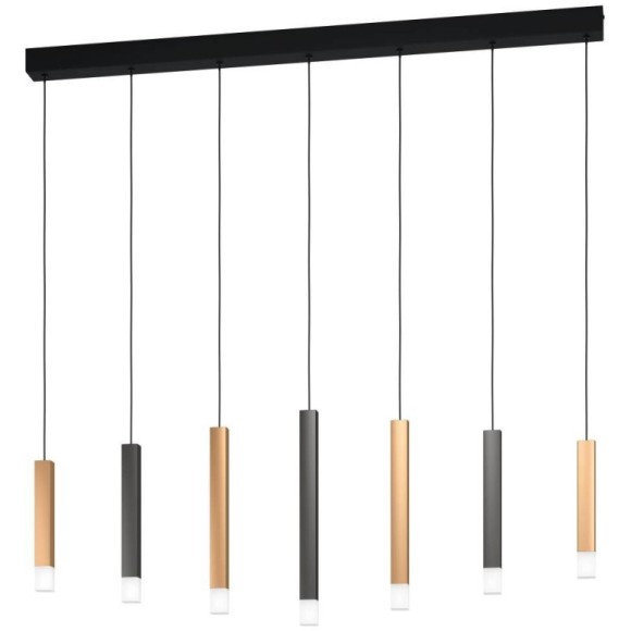Подвесной светильник EGLO ESTANTERIOS 39906, встроенный LED 7 × 3,1Вт, 3000К, 2800Лм, алюминий и сталь, 1080 × 45 × 1500 мм