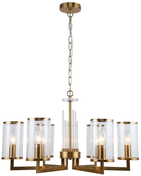 1046/05/06P Stilfort Vase (Вэйс) Бронзовая подвесная люстра с прозрачными стеклянными плафонами E14 на 6 ламп