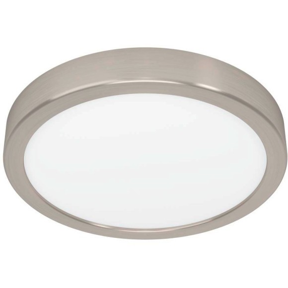 900584 Накладной светильник диммируемый FUEVA 5, 17W (LED), 3000K, Ø210, сталь, матовый никель / пластик, белый