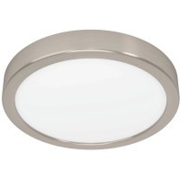 900584 Накладной светильник диммируемый FUEVA 5, 17W (LED), 3000K, Ø210, сталь, матовый никель / пластик, белый
