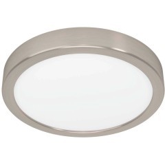 900584 Накладной светильник диммируемый FUEVA 5, 17W (LED), 3000K, Ø210, сталь, матовый никель / пластик, белый
