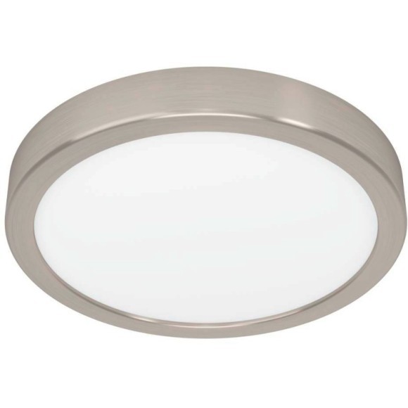 900584 Накладной светильник диммируемый FUEVA 5, 17W (LED), 3000K, Ø210, сталь, матовый никель / пластик, белый