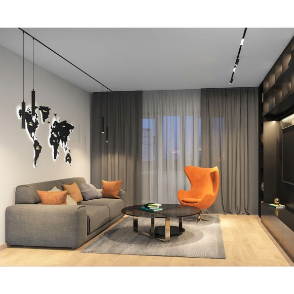 DK8008-BK Трековый магнитный светодиодный SMART (TUYA, Алиса, Wi-Fi, пам. настроек) светильник Denkirs SMART 220V CRI90+ 3000-6000К 770Лм 24° 9Вт