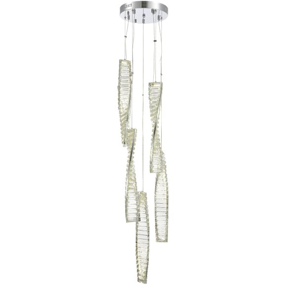 SL6205.103.05 Светильник подвесной ST-Luce Хром/Прозрачный LED 1*55W 4000K ELICA