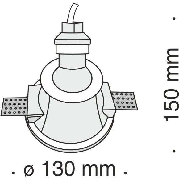 Гипсовый светильник под покраску Maytoni DL002-1-01-W Gyps Modern под лампу 1xGU10 35W Гипсовый светильник под покраску Maytoni DL002-1-01-W Gyps Modern под лампу 1xGU10 35W