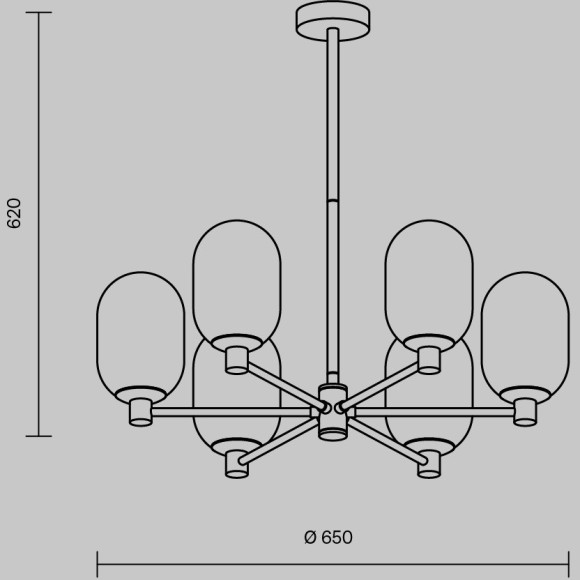 Подвесной светильник Freya FR1012PL-06BS