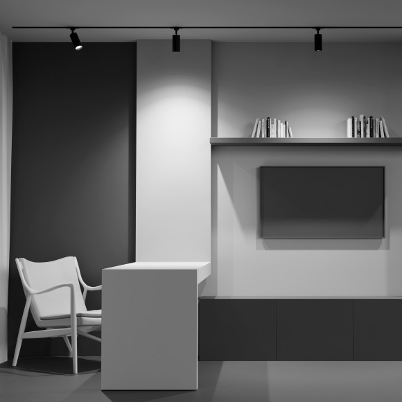 Трехфазный трековый светильник Maytoni Unity TR028-3-GU10-B Focus под сменную лампу GU10 Трехфазный трековый светильник Maytoni Unity TR028-3-GU10-B Focus под сменную лампу GU10