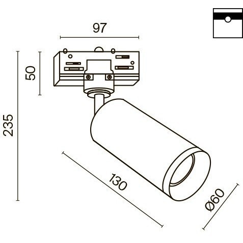Трехфазный трековый светильник Maytoni Unity TR028-3-GU10-B Focus под сменную лампу GU10 Трехфазный трековый светильник Maytoni Unity TR028-3-GU10-B Focus под сменную лампу GU10