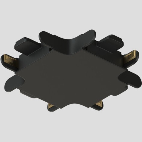 Соединитель X-образный для треков Air, серия Base, пластик, чёрный