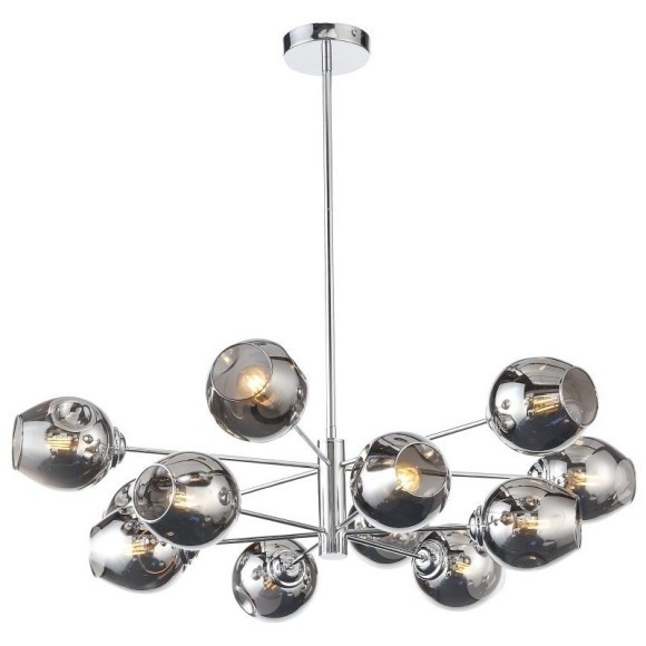 SL1500.103.12 Светильник подвесной ST-Luce Хром/Дымчатый E14 12*40W FOVIA