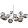 SL1500.103.12 Светильник подвесной ST-Luce Хром/Дымчатый E14 12*40W FOVIA