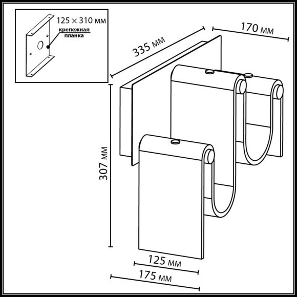 Настенный светильник LED x 16W 4000K FLOW 5105/16WL 