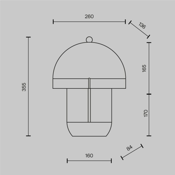 MOD479TL-L14W3K1 Настольный светильник из натуральной керамики с сенсорным диммером Maytoni Hope 14Вт 3000К CRI80 120°