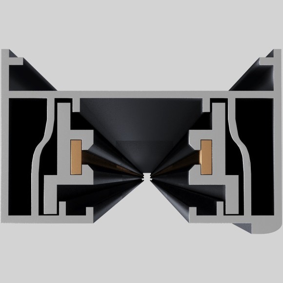 1м черный однофазный двужильный накладной шинопровод ST LUCE ST001.419.00