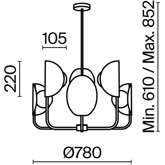 Подвесной светильник Maytoni MOD164PL-06BS