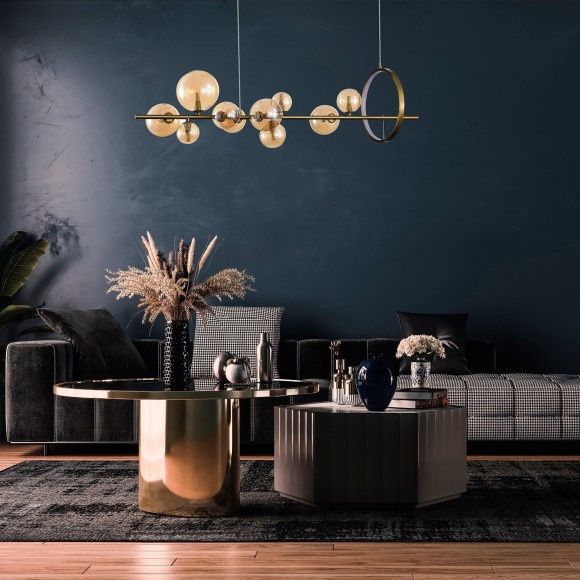 SL1165.323.15 Светильник подвесной ST-Luce Бронза/Коньячный G4 10+1*5W 4000K NECTON