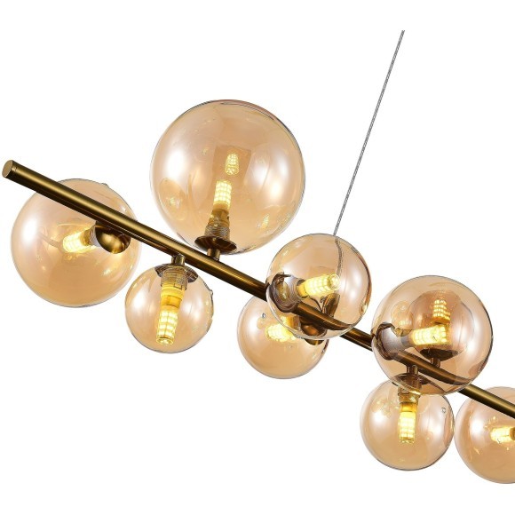 SL1165.323.15 Светильник подвесной ST-Luce Бронза/Коньячный G4 10+1*5W 4000K NECTON