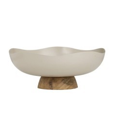 427509 Декоративная чаша MONYWA, H105 металл, дерево, бежевый, натуральный 427509 Декоративная чаша MONYWA, H105 металл, дерево, бежевый, натуральный