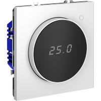 Терморегулятор электронный VOLTUM S70 с индикацией и датчиком, для теплого пола, (белый матовый)