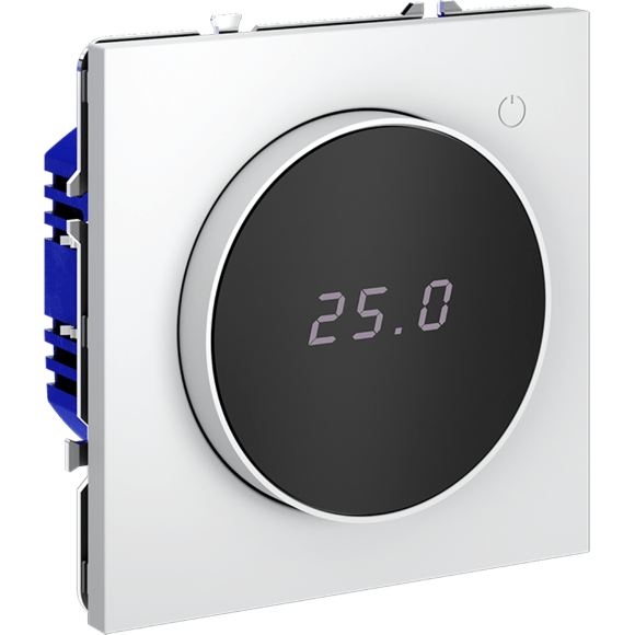 Терморегулятор электронный VOLTUM S70 с индикацией и датчиком, для теплого пола, (белый матовый)