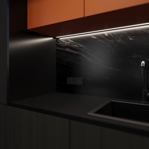 Клавиши для выключателя/переключателя двухклавишного, S70 Metal (антрацит)