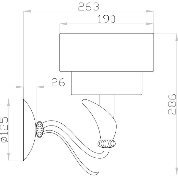 Бра Maytoni H311-01-G Lillian под лампу 1xE14 40W