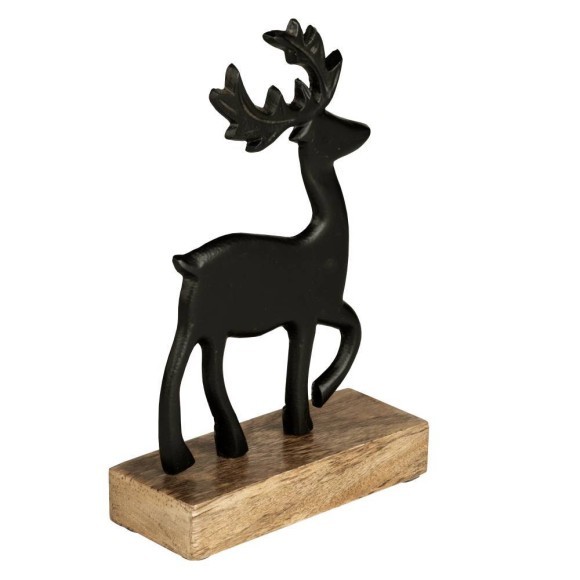 427574 Фигурка Олень BALIGUIAN L130, B50, H200 алюминий, дерево, черный, натуральный 427574 Фигурка Олень BALIGUIAN L130, B50, H200 алюминий, дерево, черный, натуральный