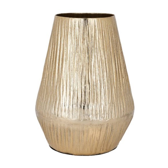 421324 KURASHIKI Ваза декоративная металл золотой H270, Ø200 421324 KURASHIKI Ваза декоративная металл золотой H270, Ø200