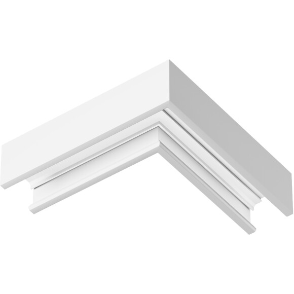 Maytoni Exility-S TRAMN034CL-41W Готовый угловой белый горизонтальный 90° соединитель накладных и подвесных низкопрофильных шинопроводов (треков) серии Exility-S, 100x100x26мм