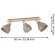 Eglo Arrecife 900713 Потолочный поворотный спот в скандинавском стиле, лампы 3xE27 до 28 Вт, 220В, основание коричневая сталь с эффектом дерева и матовый никель, песочные металлические плафоны, 741x145x235 мм