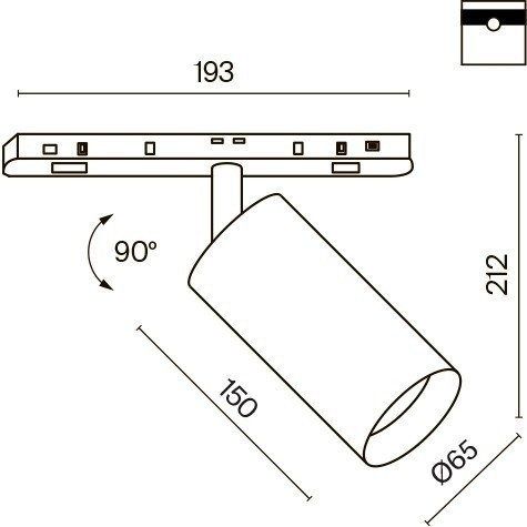 TR032-2-20W3K-S-W Трековый магнитный светодиодный светильник Maytoni Exility CRI90+ 3000К 1600Лм 24° 20Вт