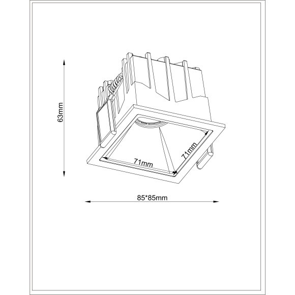 Встраиваемый светильник Maytoni DL043-01-15W3K-SQ-W Alfa LED светодиодный LED 15W Встраиваемый светильник Maytoni DL043-01-15W3K-SQ-W Alfa LED светодиодный LED 15W