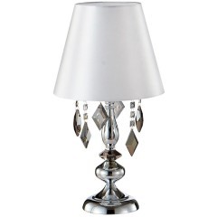 Настольная лампа Crystal Lux MERCEDES LG1 CHROME/SMOKE Настольная лампа Crystal Lux MERCEDES LG1 CHROME/SMOKE
