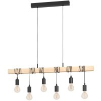 43513 Подвес TOWNSHEND, 6х60W(E27), L1000, B100, H1100, сталь, черный/дерево