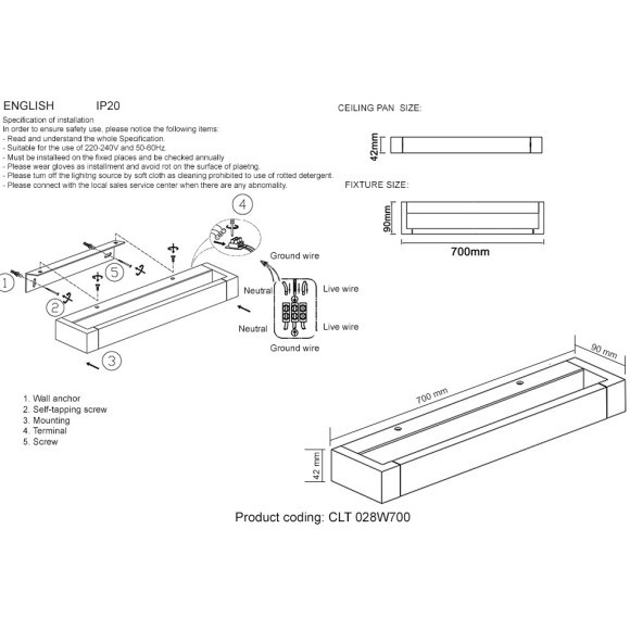 Бра Crystal Lux CLT 028W700 WH