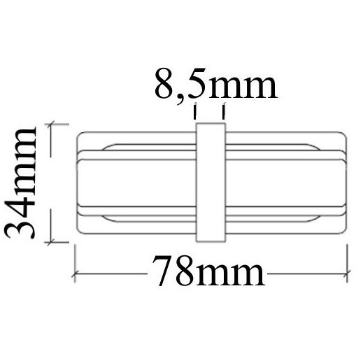 Прямой соединитель для накладных однофазных шинопроводов Crystal Lux CLT 0.211 06 BL