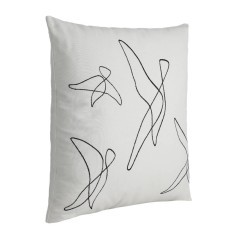 420004 Подушка декоративная CHEVERY, L450, B450, наволочка: 100% хлопок, белый, чёрный  наполнитель: 100% полиэстер