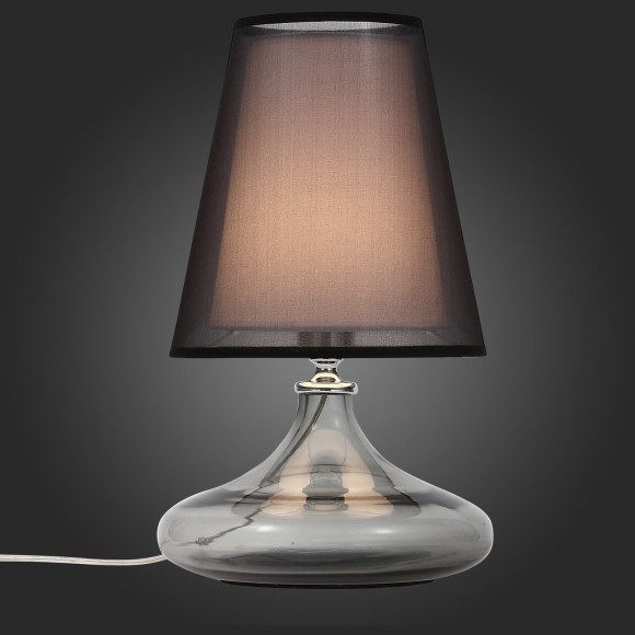 SL974.404.01 Прикроватная лампа ST-Luce Хром, Дымчатый/Черный, Белый E27 1*60W AMPOLLA